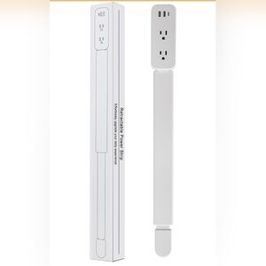 White Retractable Power Strip